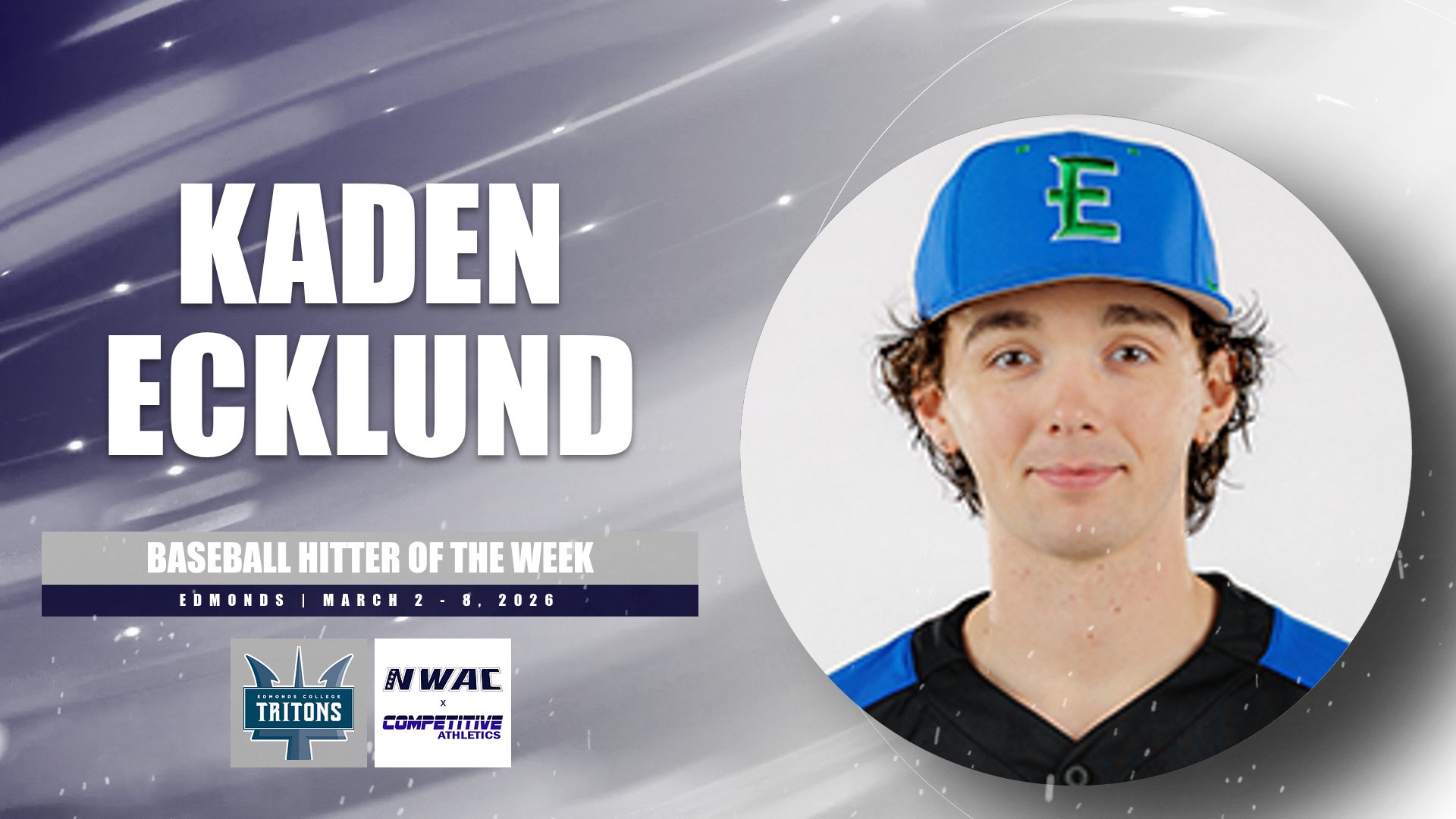 Ecklund named as NWAC Hitter of the Week